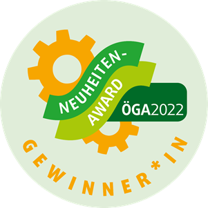 Neuheiten-Award ÖGA 2022 — Gewinner-Badge für Badebrunnen