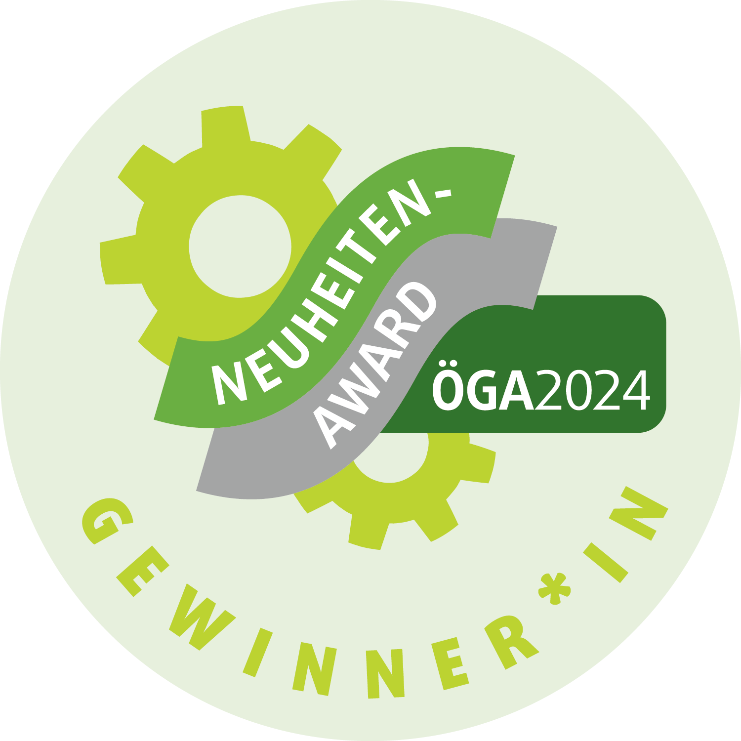 Neuheiten-Award ÖGA 2024 — Gewinner-Badge für Up&down Filter
